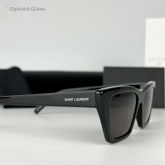 NEW Saint Laurent SL276 MICA 001 Black Gray Cat Eye Women Sunglasses - Picture 1 of 12